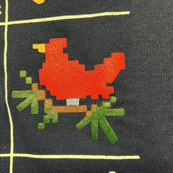 Vintage Blair Christmas Sweatshirt Holiday Crewneck Winter Festive Blue XL - Picture 12 of 15